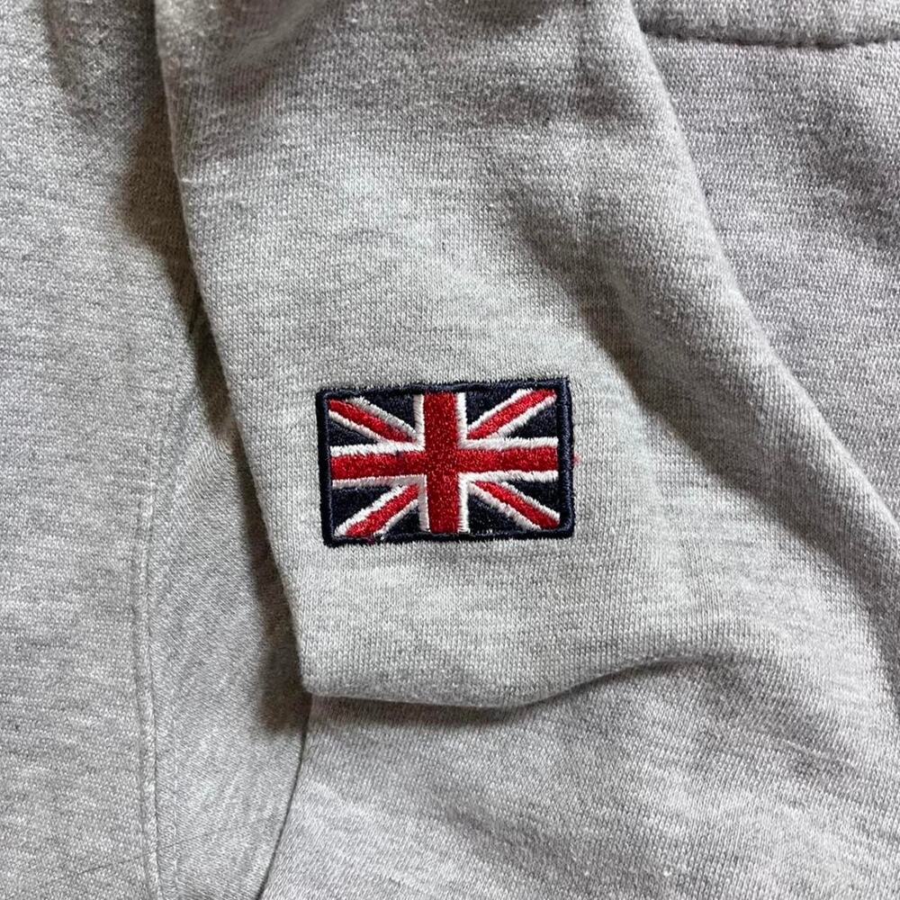 London England UK Flag Crewneck Sweatshirt Mens XL Gray Graphic British Souvenir - Picture 7 of 7